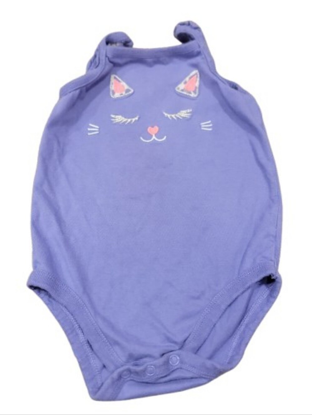 Jumping Beans One Piece Sleeveless Bodysuit Toddler Girls Size 18M Purple Cat